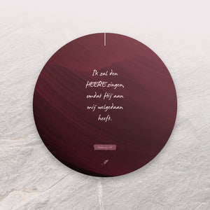 Muurcirkel - 25cm | Psalm 13:7 SV